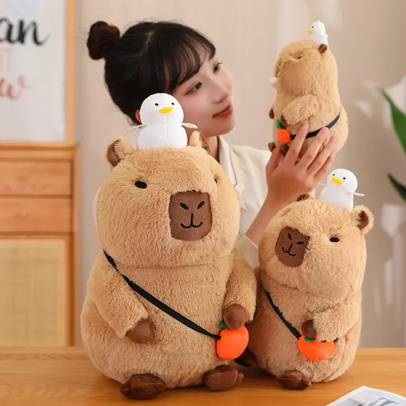 Capybara Plush with Strawberry Hat