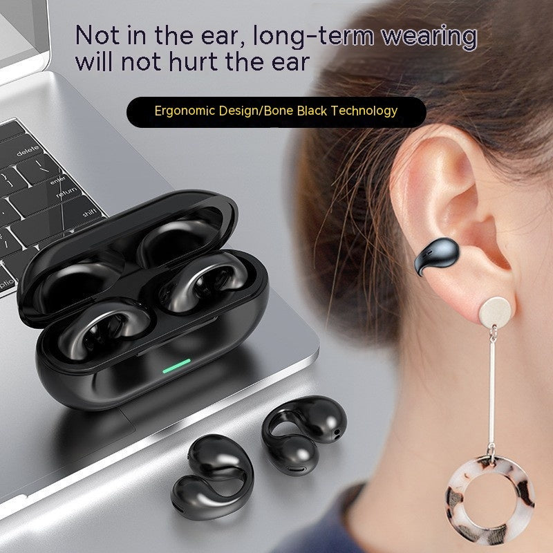 Wireless Ear Clip Headphones – Open-Ear Bluetooth 5.3