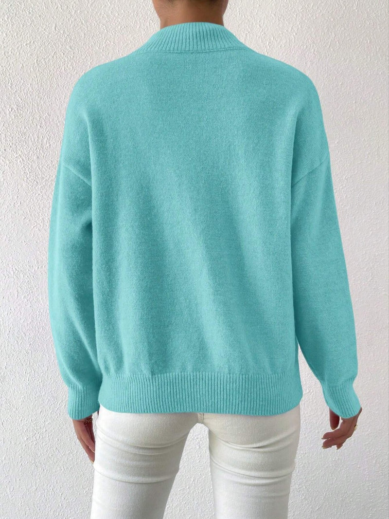 Oversized Striped Sweater – Cozy Long Sleeve Knit Top