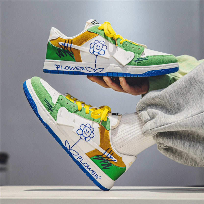Graffiti Print Sneakers – Urban Street Style Shoes