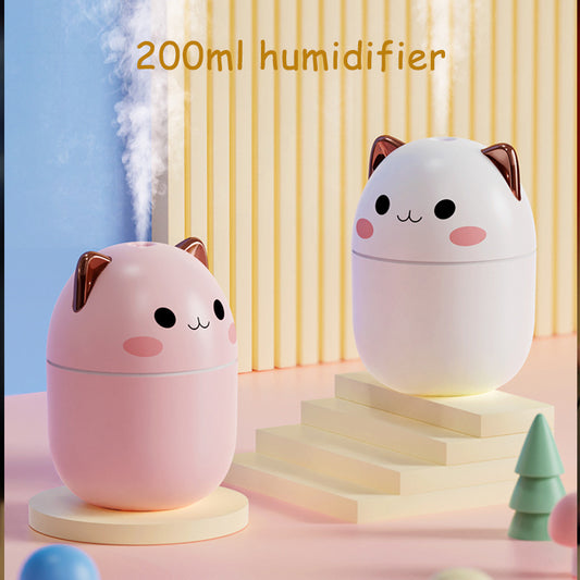 Cute Cat USB Humidifier – Silent Cool Mist Diffuser