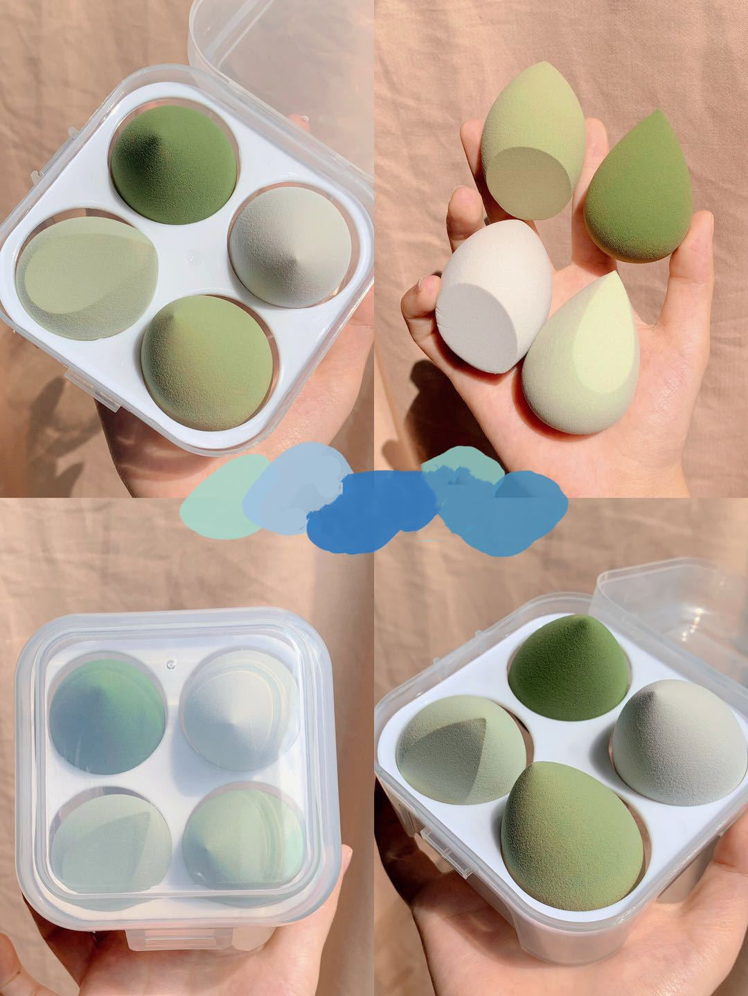 Makeup Sponge Storage Case – Travel Organizer Box