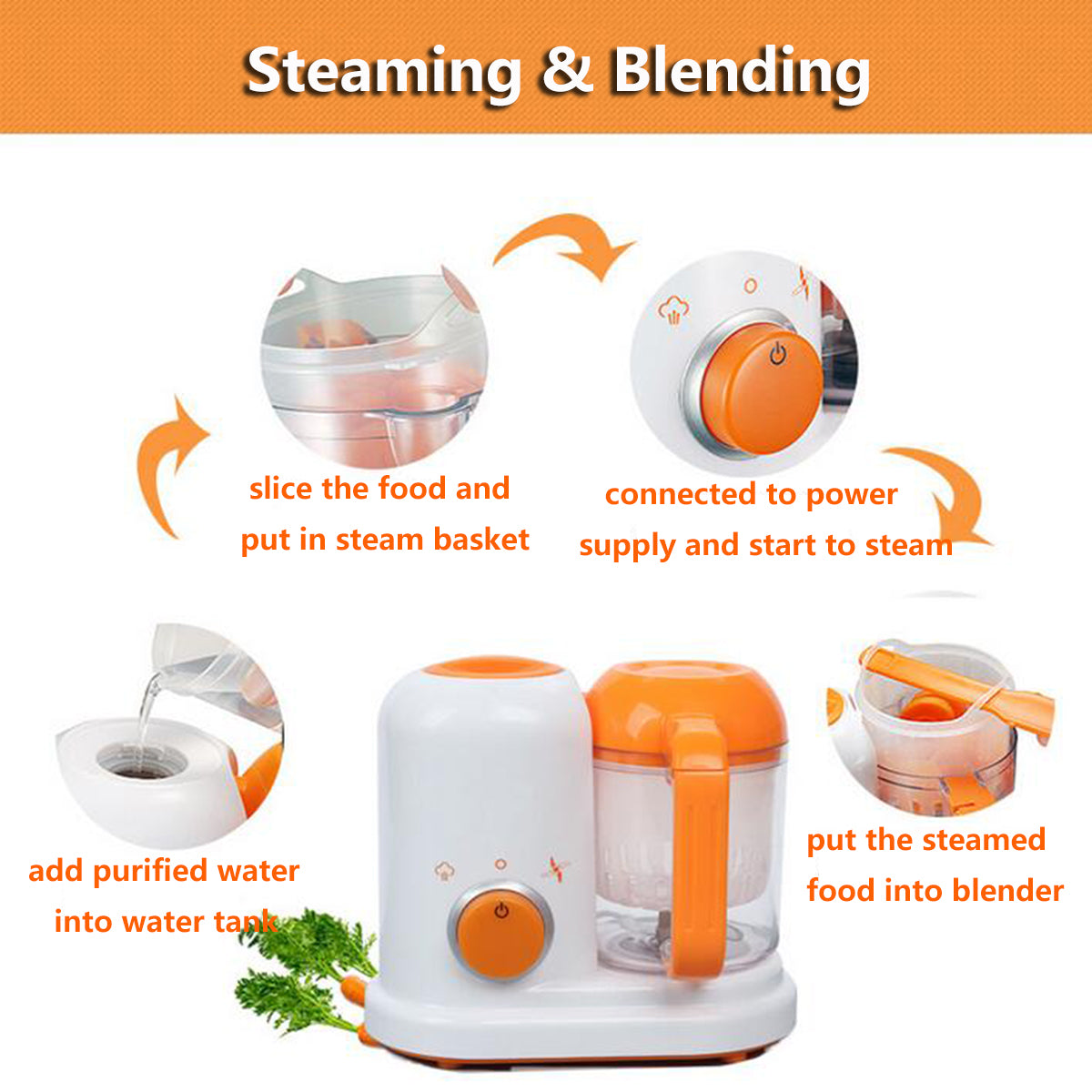 Baby Food Processor – Multifunctional Steamer & Blender