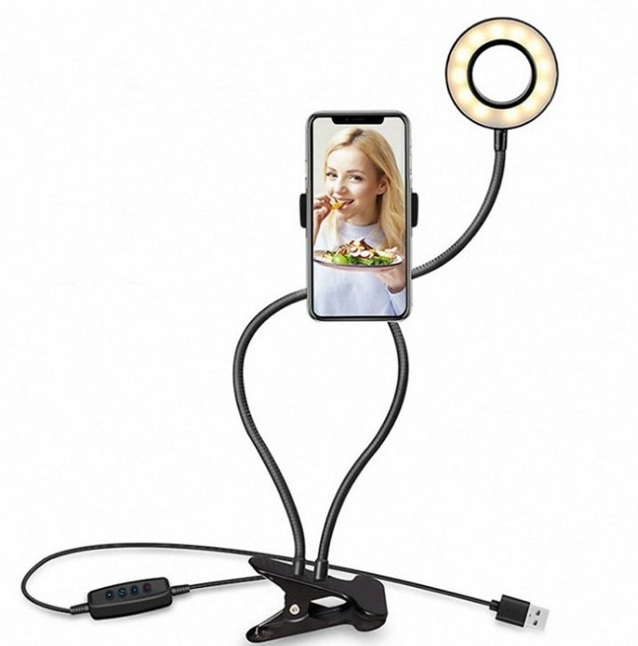 LED Selfie Ring Light – Adjustable Makeup & Live Lighting