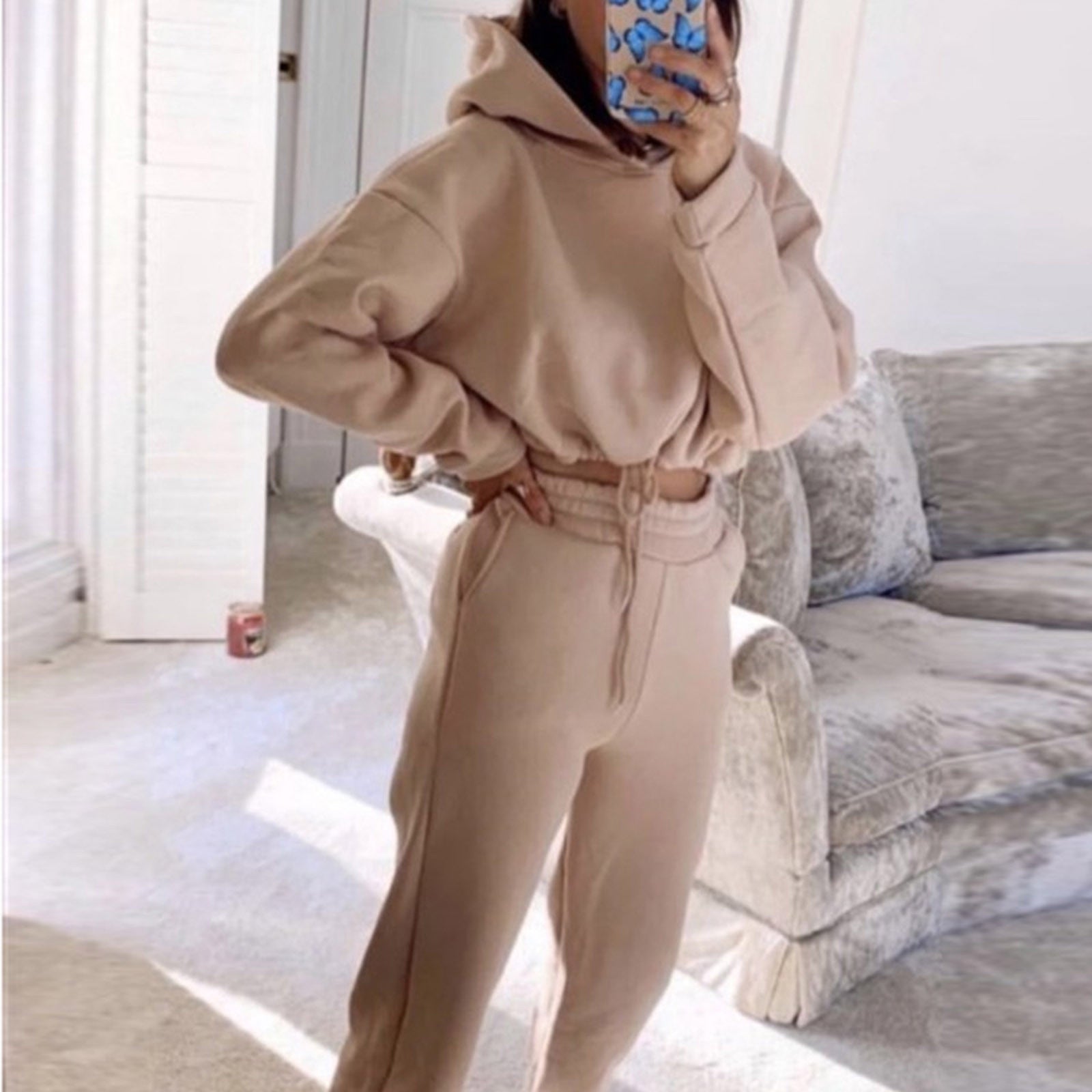 Women’s 2-Piece Tracksuit – Long Sleeve Hoodie Set