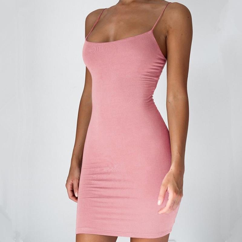 Halter Bodycon Mini Dress – Sleek Solid Color Style