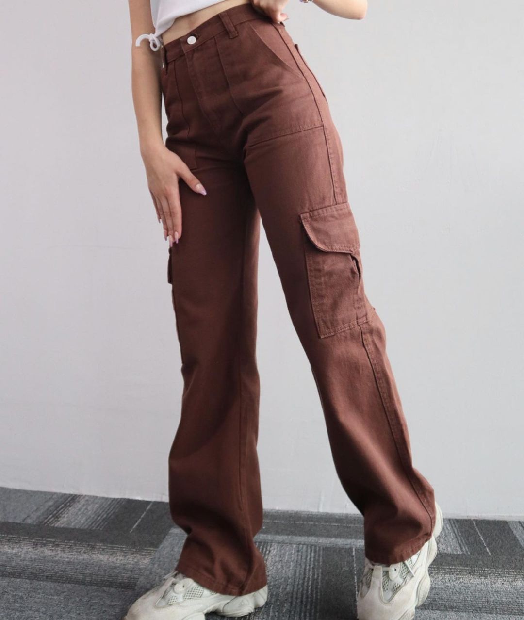 High Waist Cargo Pants – Casual Utility Trousers