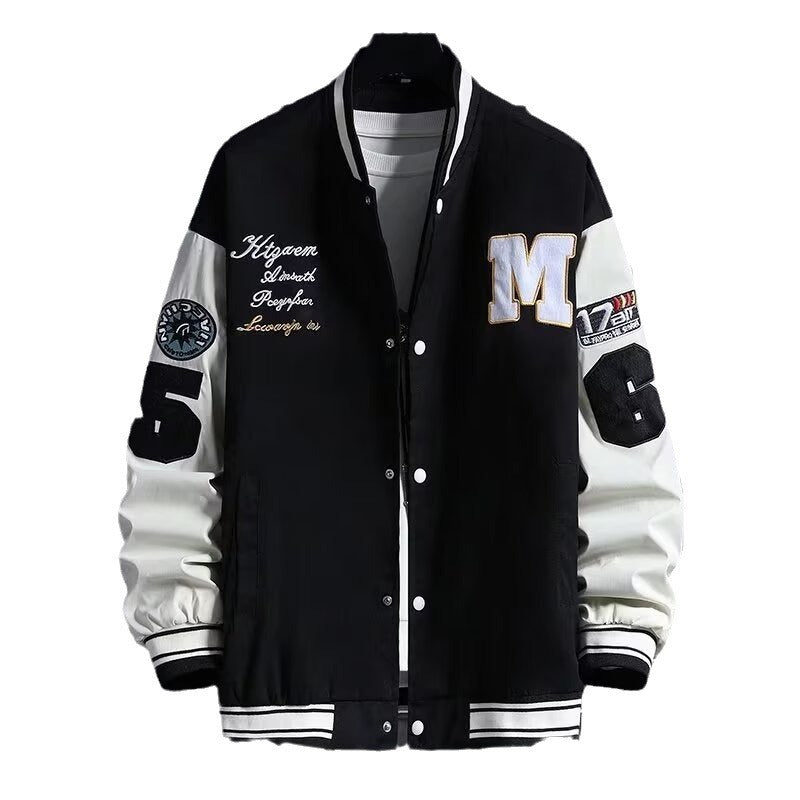 Varsity Jacket – Letter & Number Print Street Style