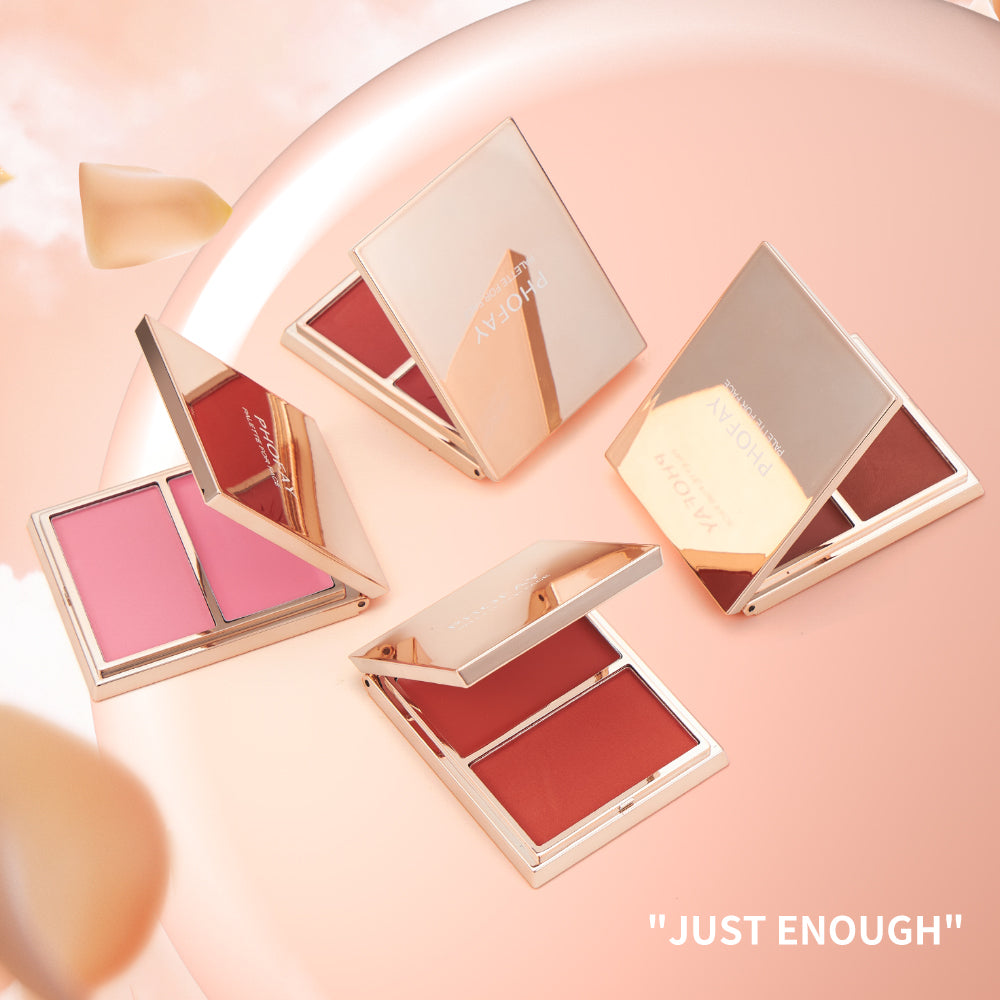 Cream & Powder Blush Duo – Buildable Long-Lasting Color