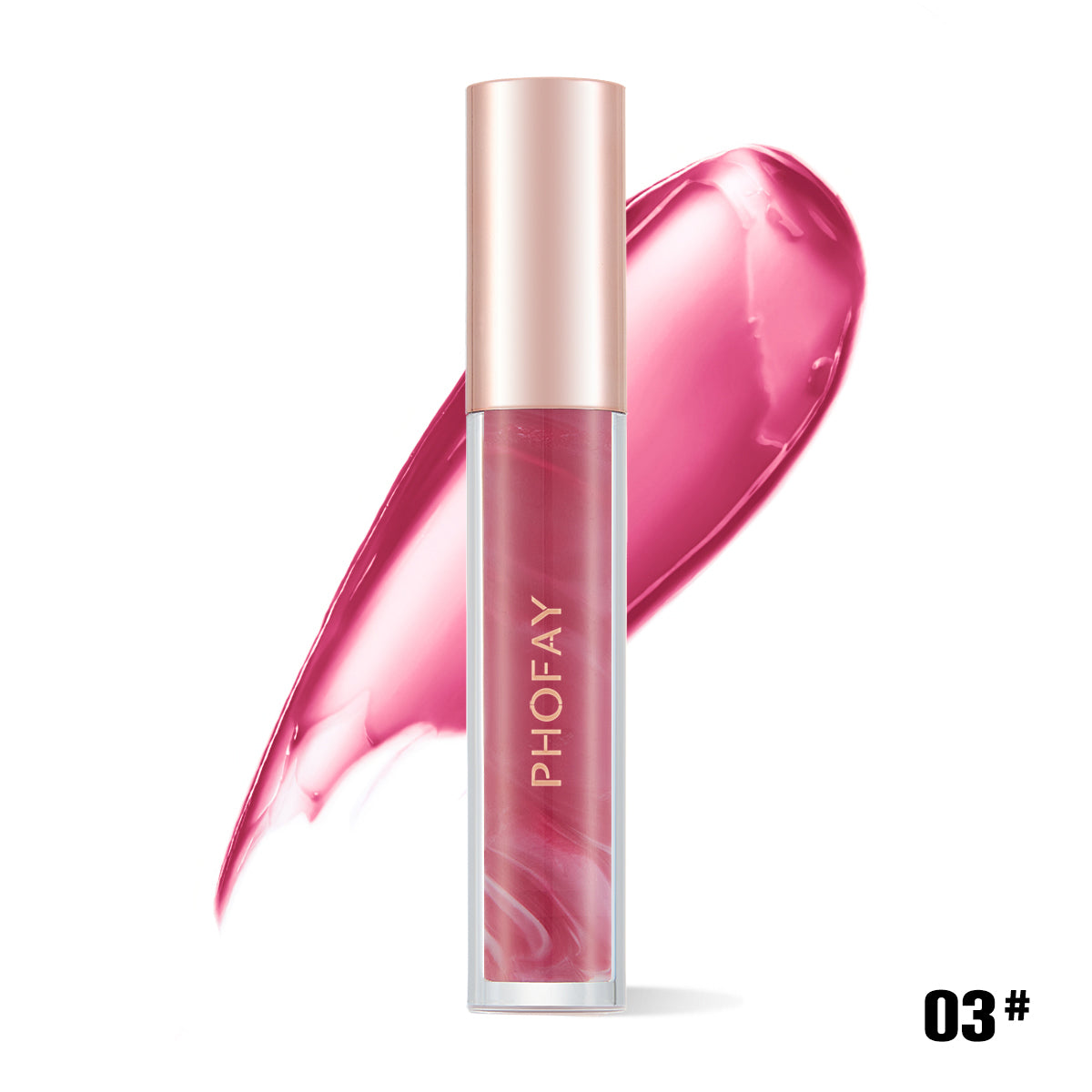 Rose Hydrating Lip Gloss – High Shine Smooth Finish
