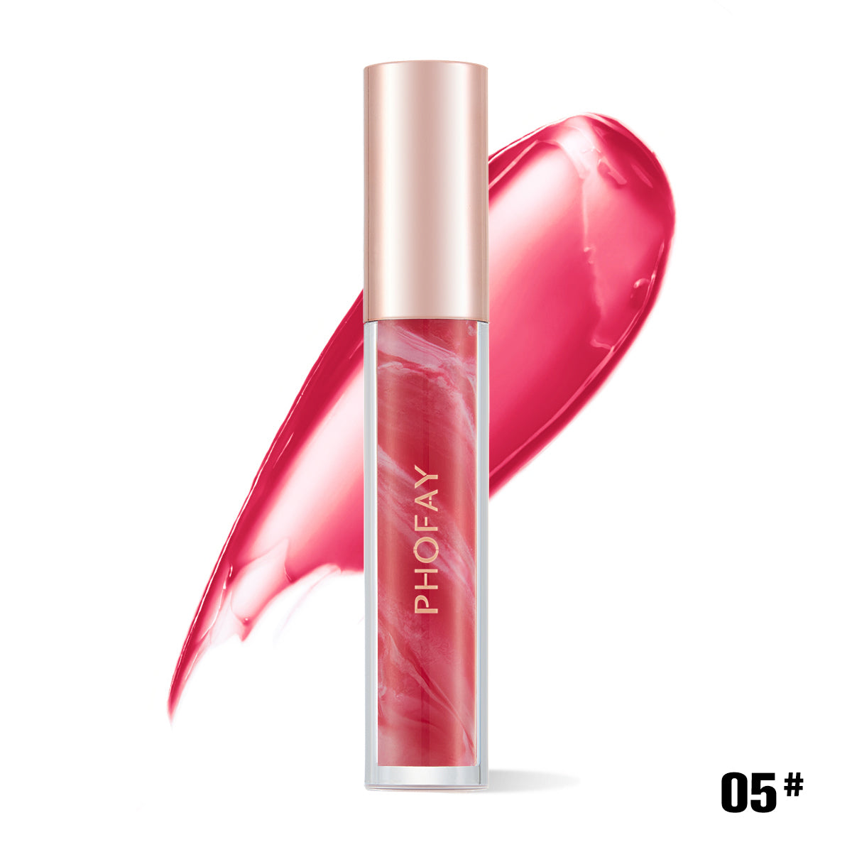 Rose Hydrating Lip Gloss – High Shine Smooth Finish