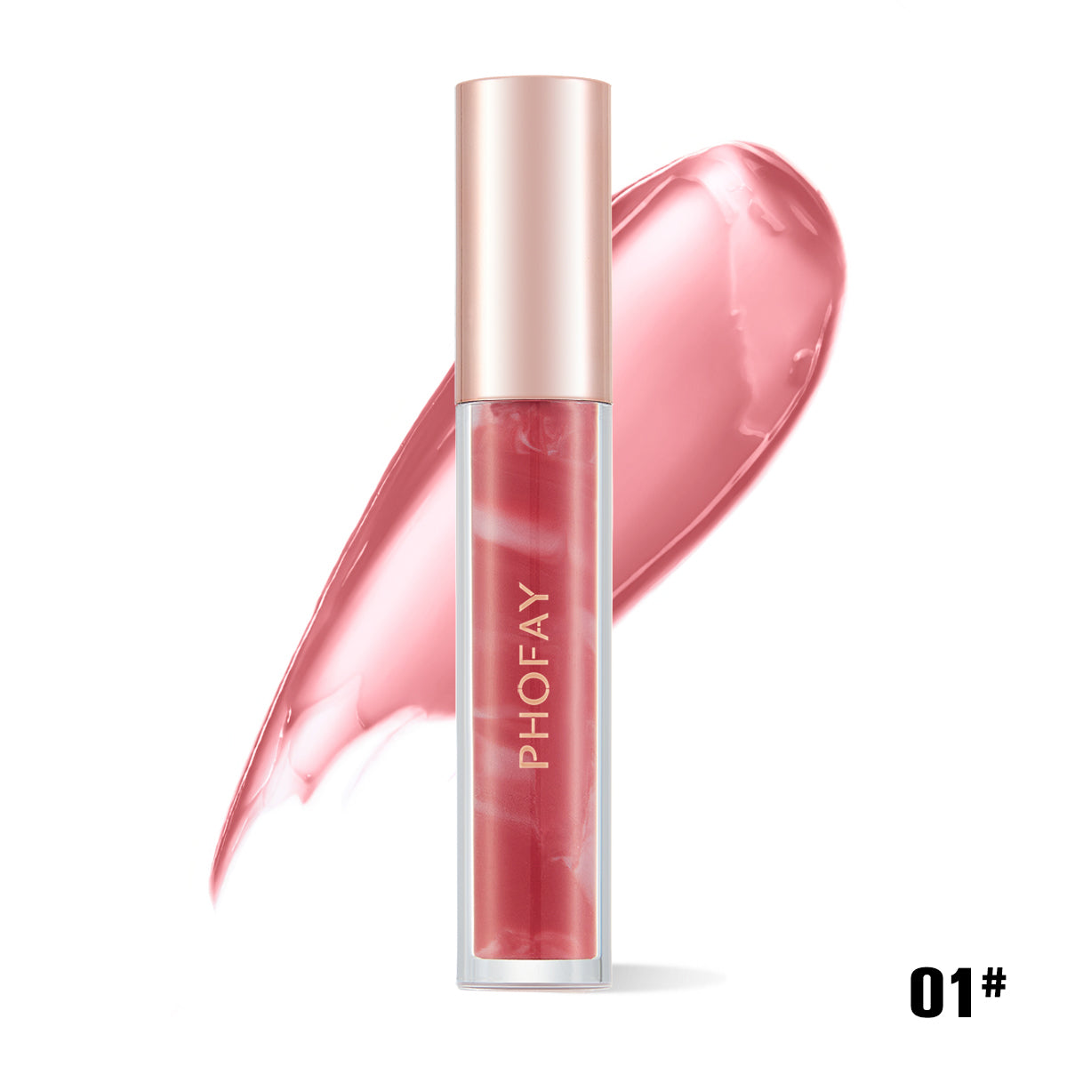 Rose Hydrating Lip Gloss – High Shine Smooth Finish