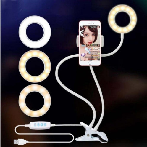 LED Selfie Ring Light – Adjustable Makeup & Live Lighting