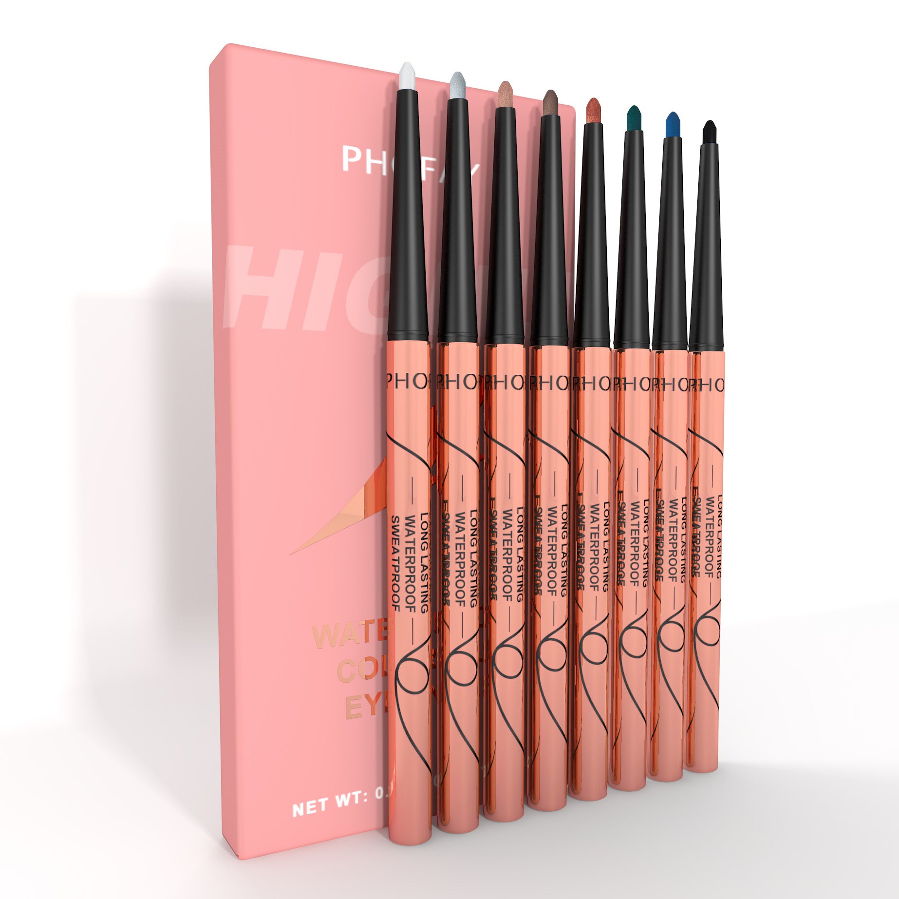 Waterproof Eyeliner Set – Vibrant Multi-Color Precision / PHOFAY