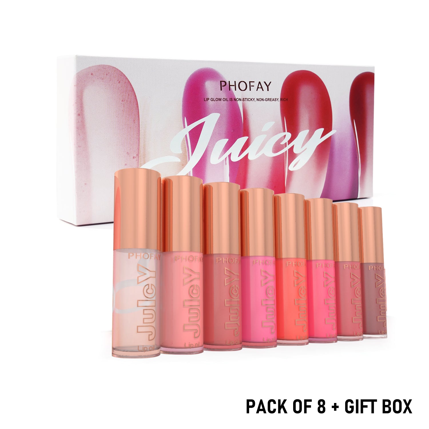 Juicy Lip Oil Set – Hydrating High Shine Collection / PHOFAY