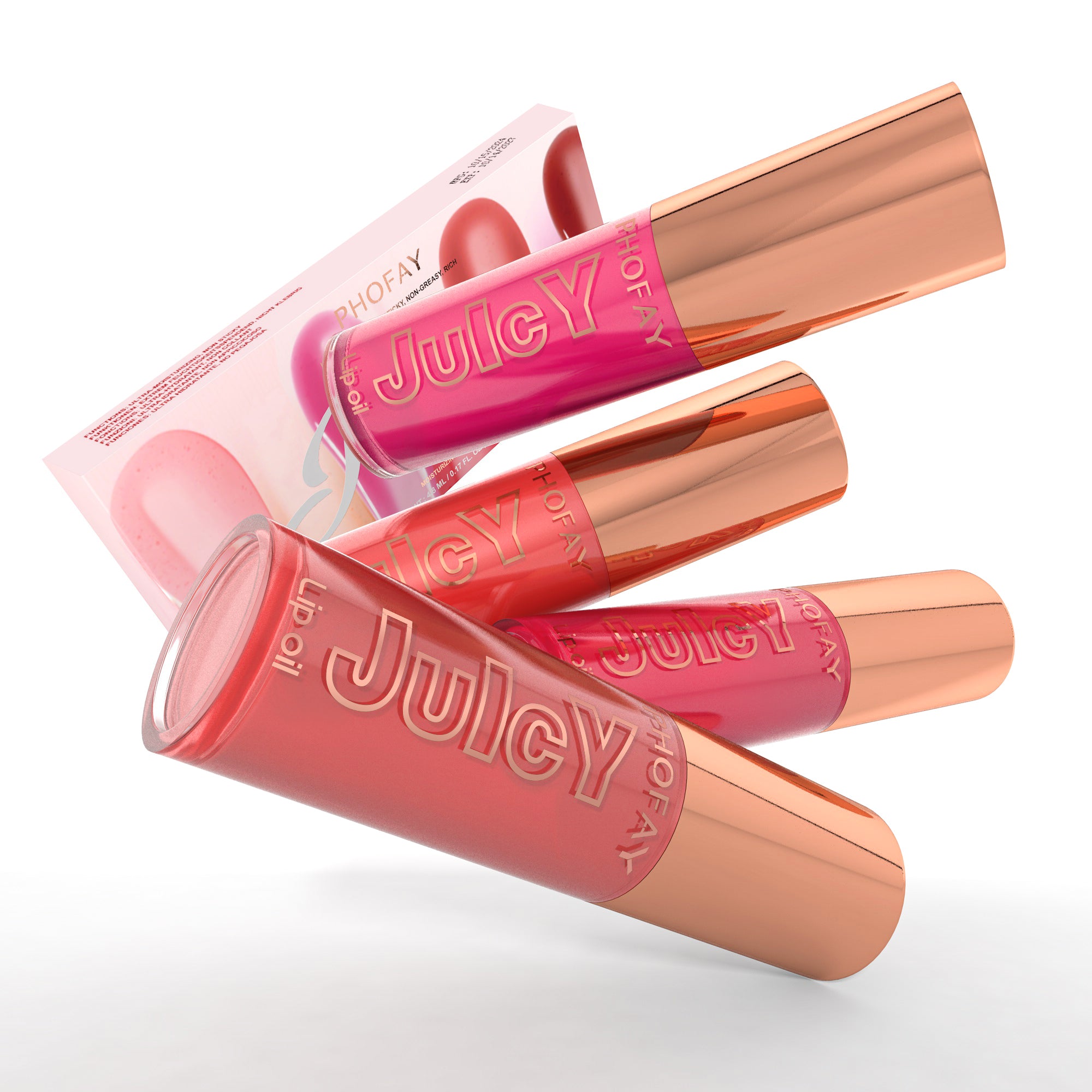 Juicy Lip Oil Set – Hydrating High Shine Collection / PHOFAY