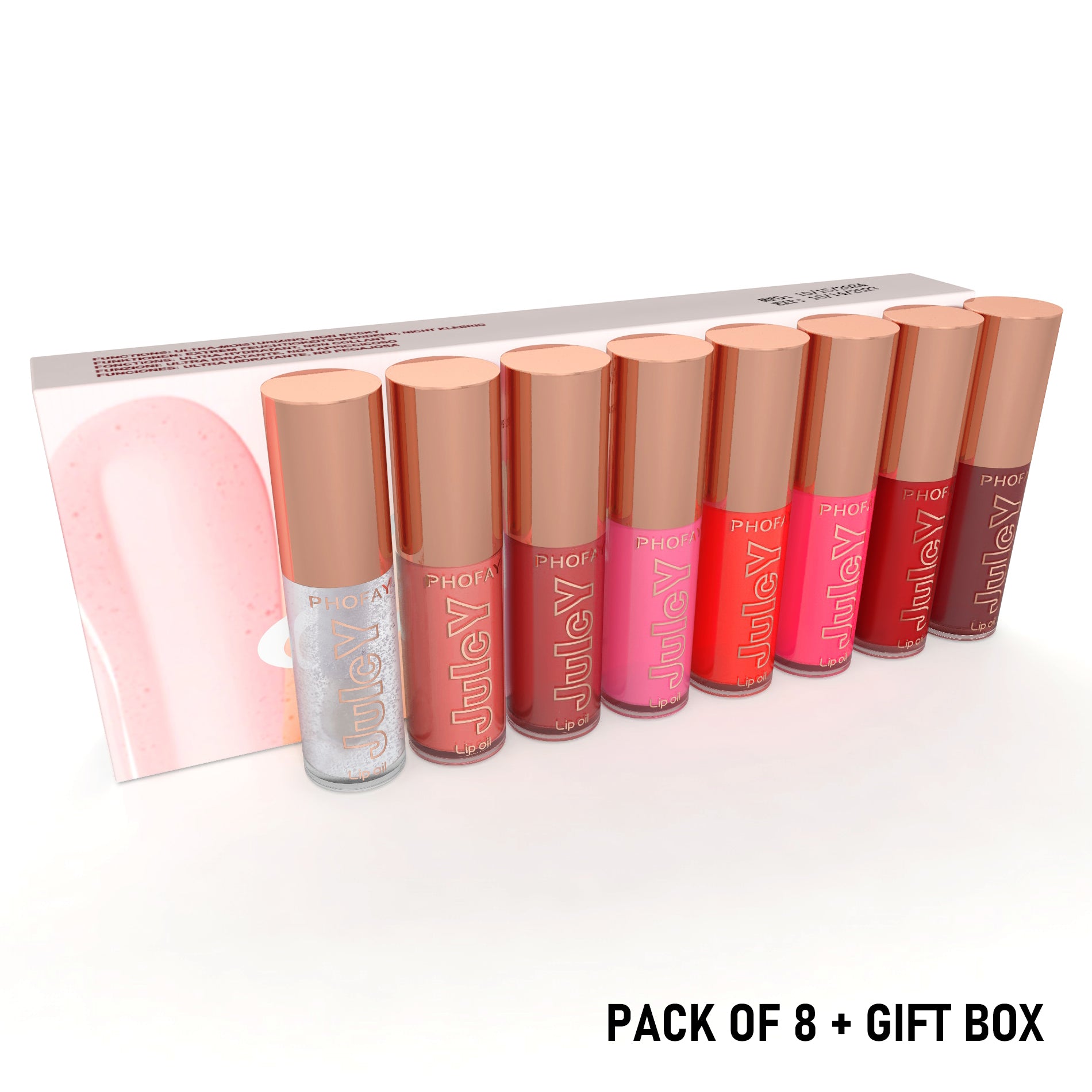 Juicy Lip Oil Set – Hydrating High Shine Collection / PHOFAY
