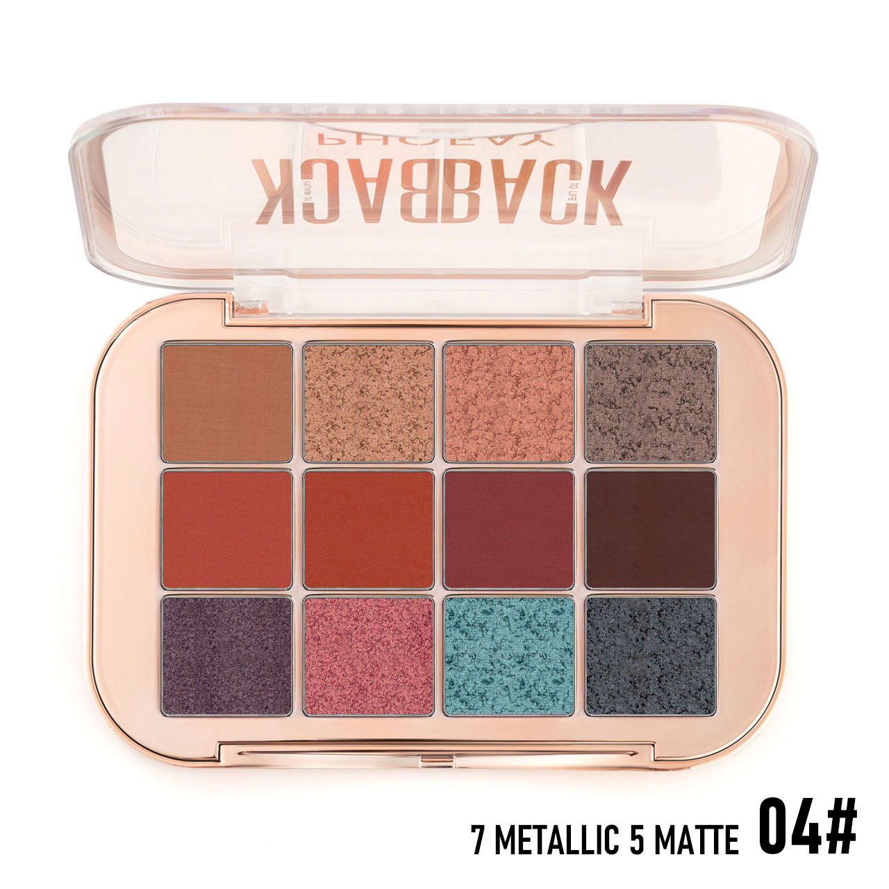 12-Color Eyeshadow Palette – Highly Pigmented Shades