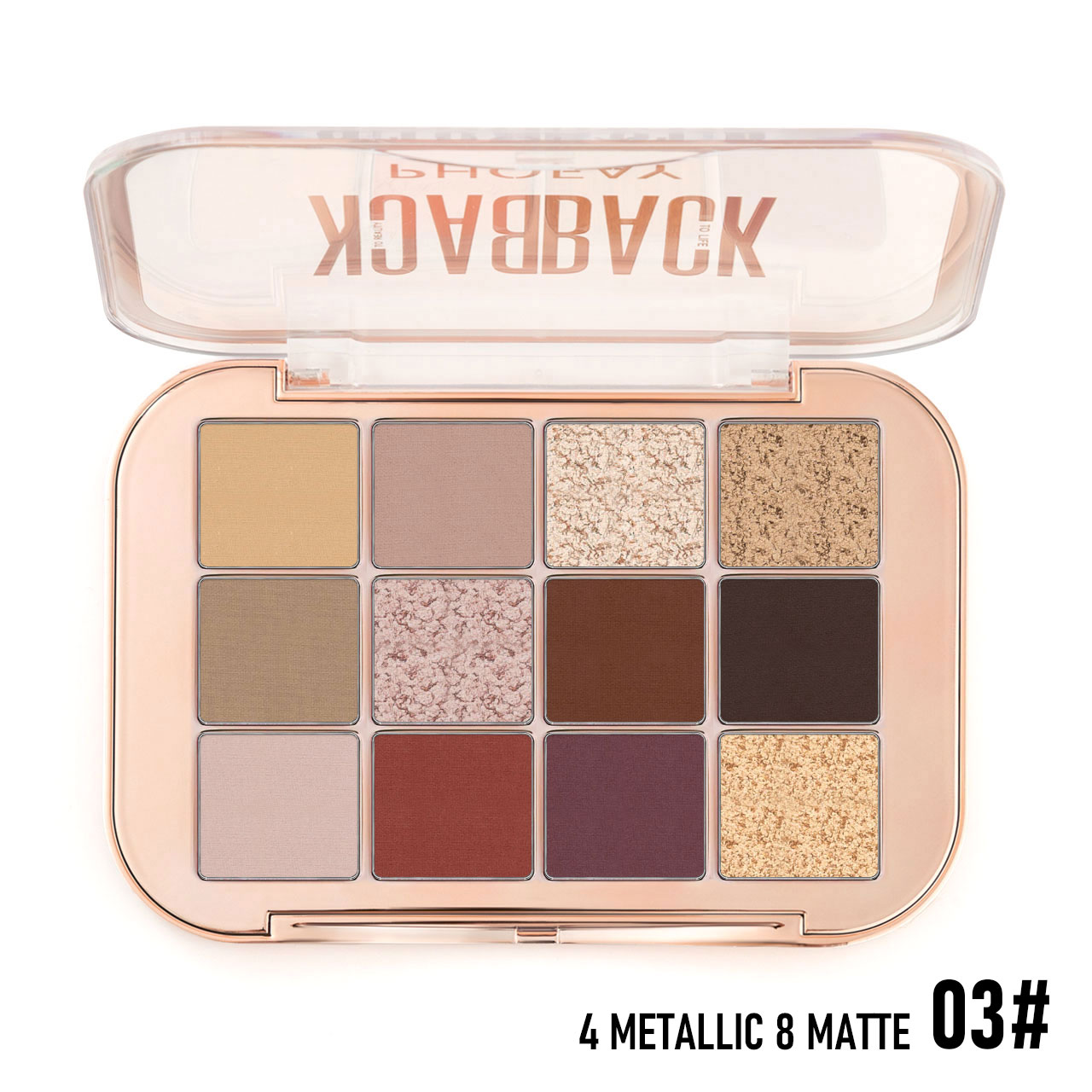 12-Color Eyeshadow Palette – Highly Pigmented Shades