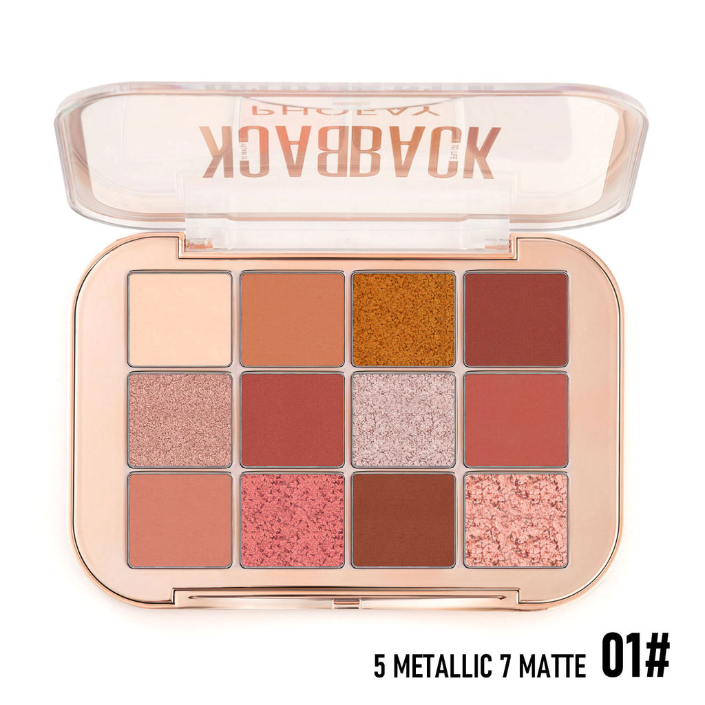 12-Color Eyeshadow Palette – Highly Pigmented Shades