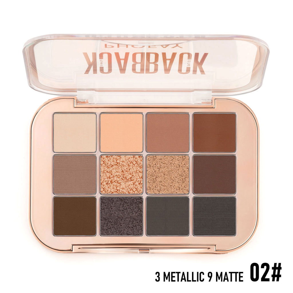 12-Color Eyeshadow Palette – Highly Pigmented Shades