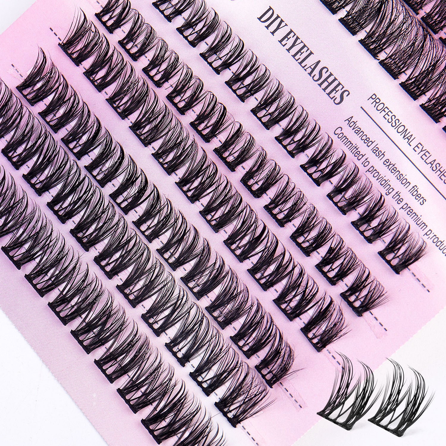 Cluster Lashes Kit – 150 Pieces, 12 Rows, Natural Volume Look