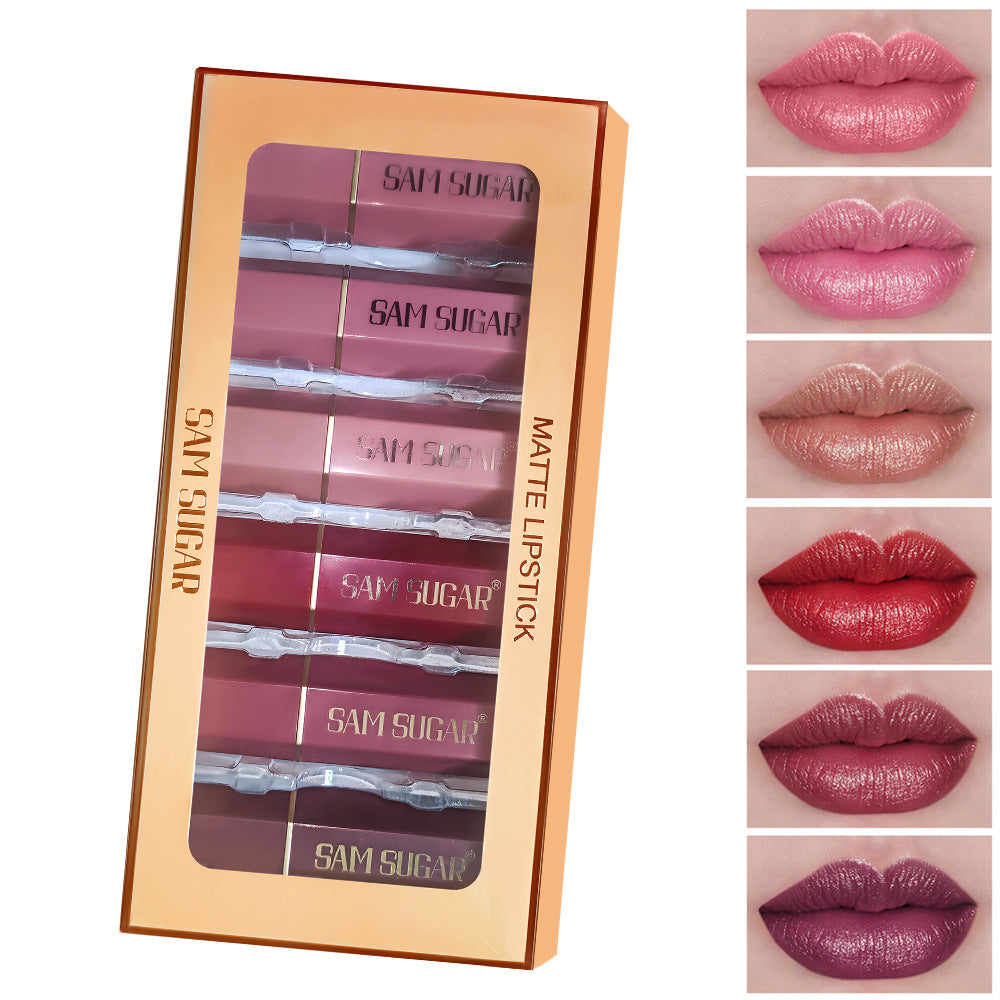 6-Piece Velvet Lipstick Set – Smooth & Long-Lasting