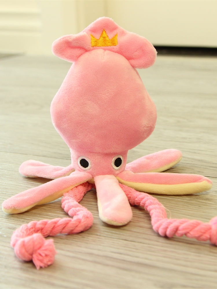 Octopus Plush Dog Toy – Rope Chew & Interactive Play