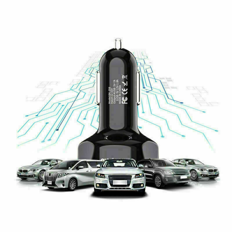 Mini 4-Port Car Charger – 45W Fast Charge for All Devices