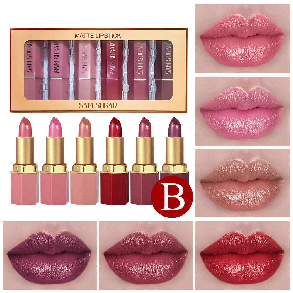6-Piece Velvet Lipstick Set – Smooth & Long-Lasting