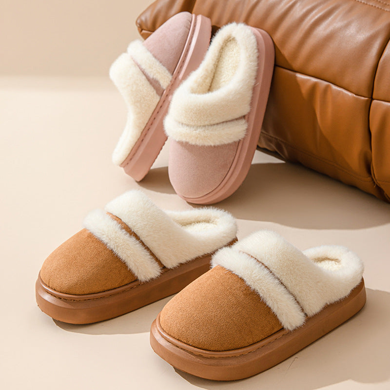 Women’s Warm Plush Slippers – Cozy Non-Slip Home Shoes