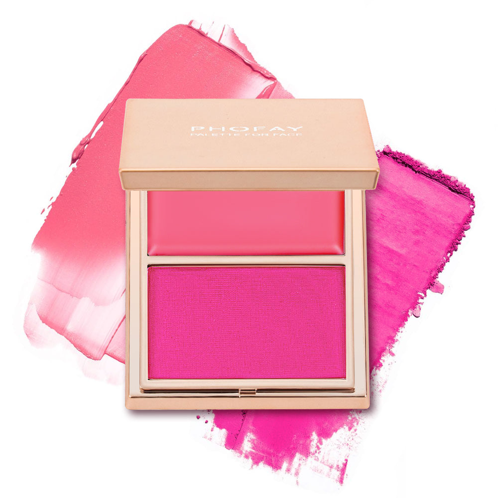 Cream & Powder Blush Duo – Buildable Long-Lasting Color