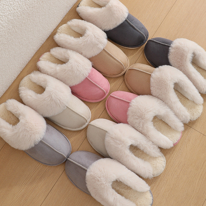 Women’s Plush Fur Slippers – Warm & Cozy Indoor Shoes