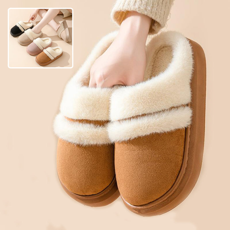 Women’s Warm Plush Slippers – Cozy Non-Slip Home Shoes