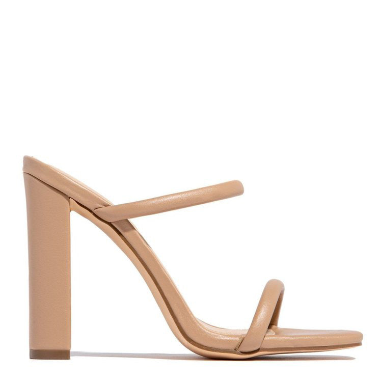 Chunky Heel Sandals – Open Toe Comfort Fit