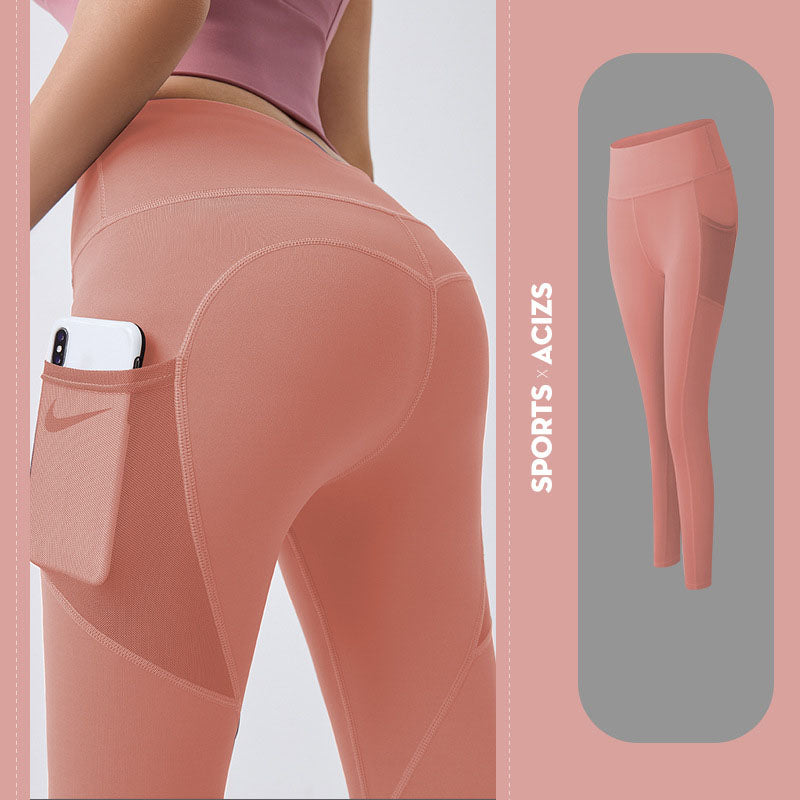 High Waist Leggings with Pockets – Tummy Control Fit