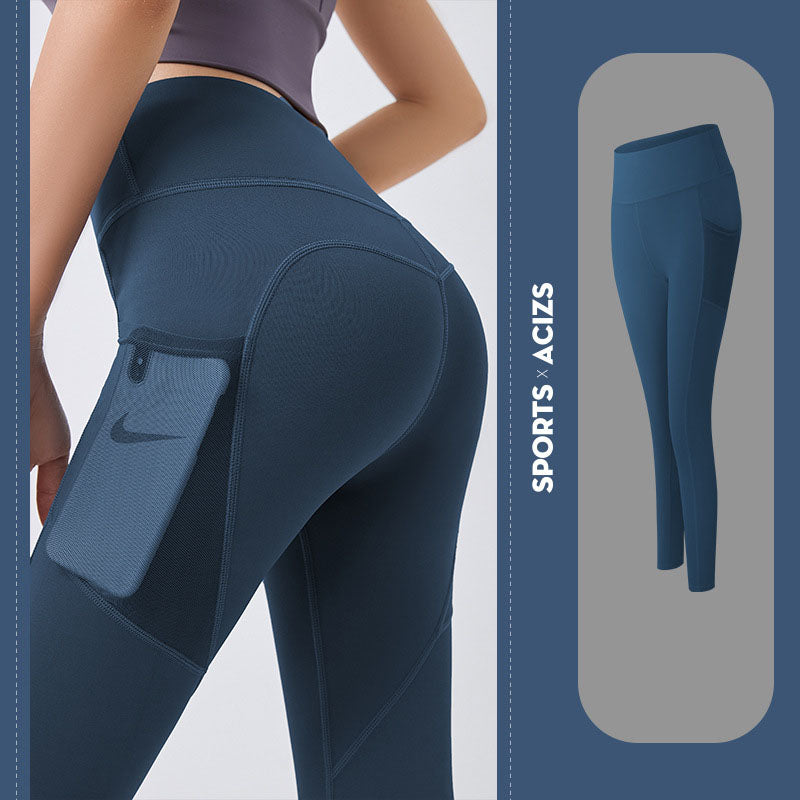 High Waist Leggings with Pockets – Tummy Control Fit