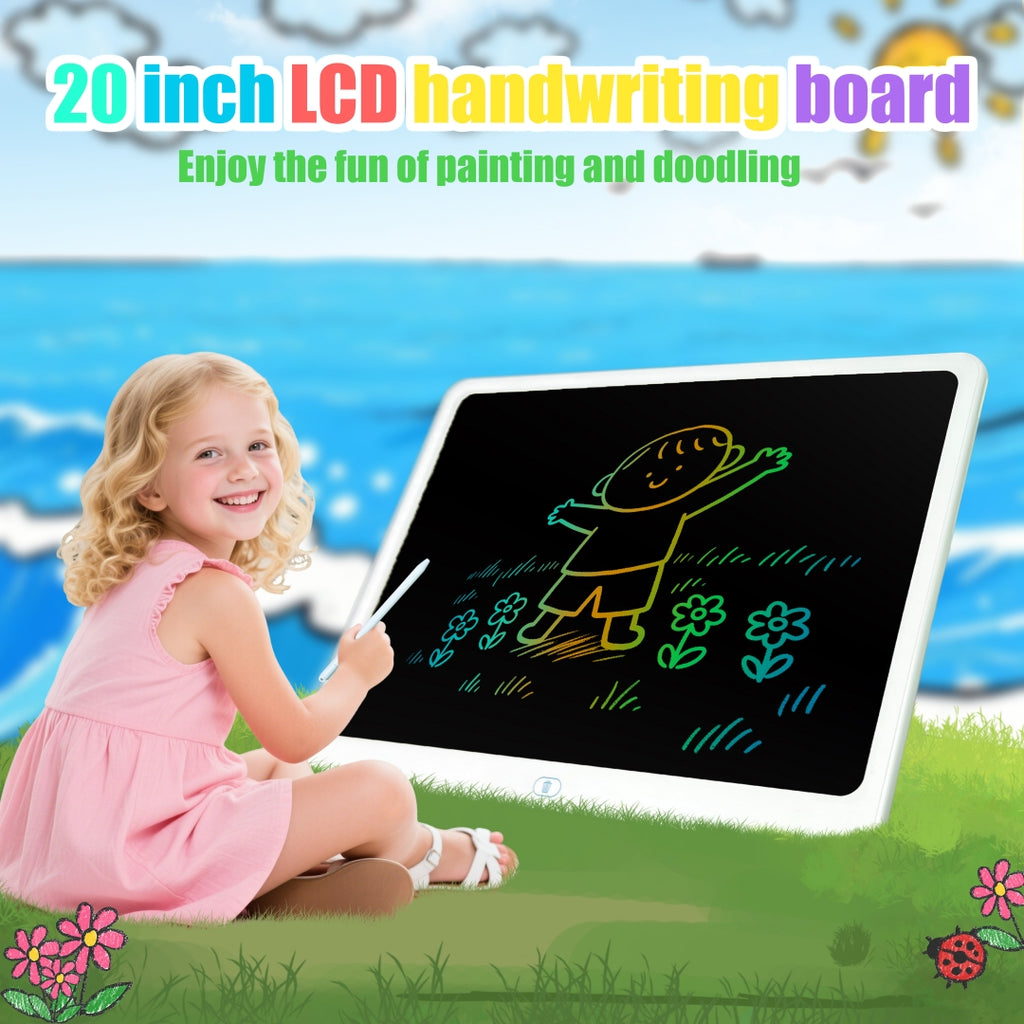 Kids LCD Drawing Tablet – 20” Colorful Reusable Doodle Board