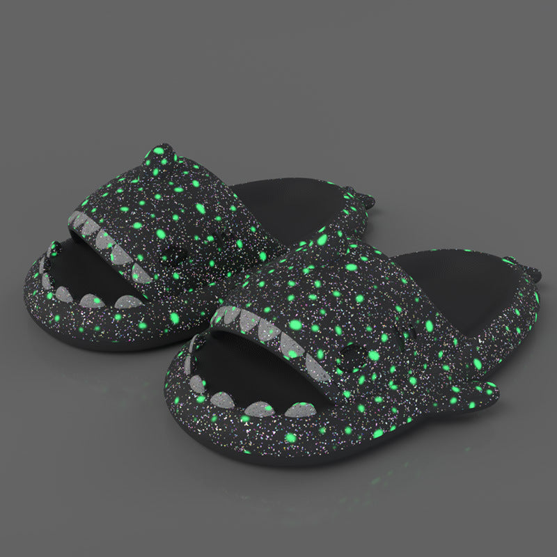 Shark Slippers with LED Light – Fun Starry Design