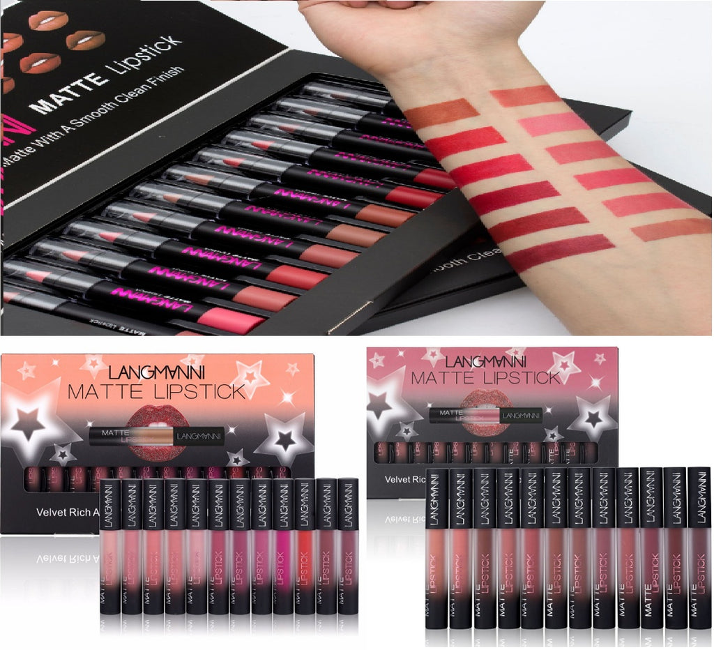 Matte Lipstick Set – Waterproof Long-Lasting Velvet Finish