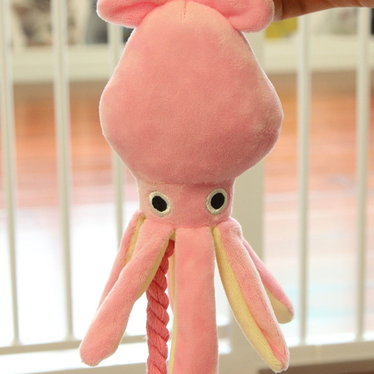Octopus Plush Dog Toy – Rope Chew & Interactive Play