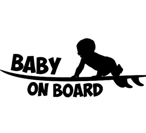Baby on Board Car Sticker – Cute Safety Warning Decal