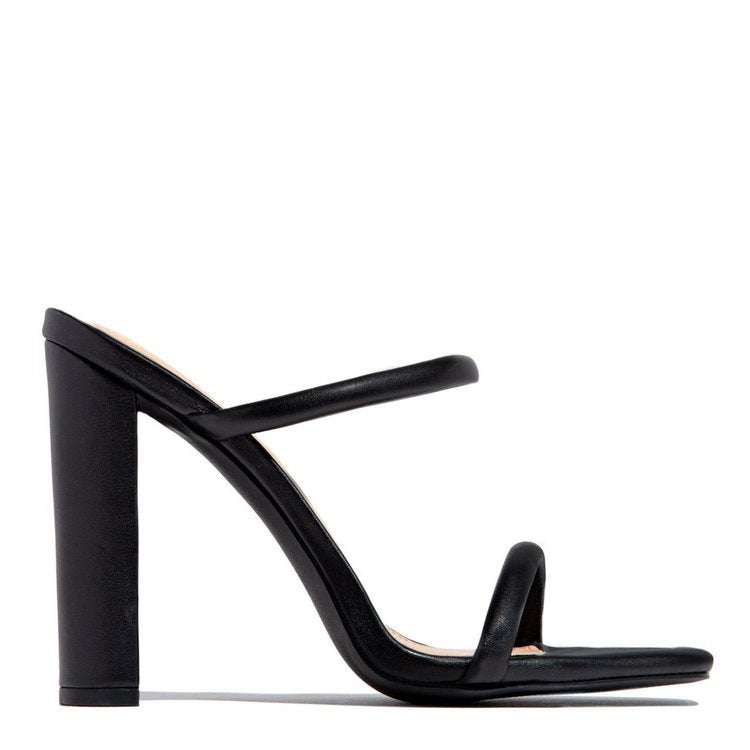 Chunky Heel Sandals – Open Toe Comfort Fit