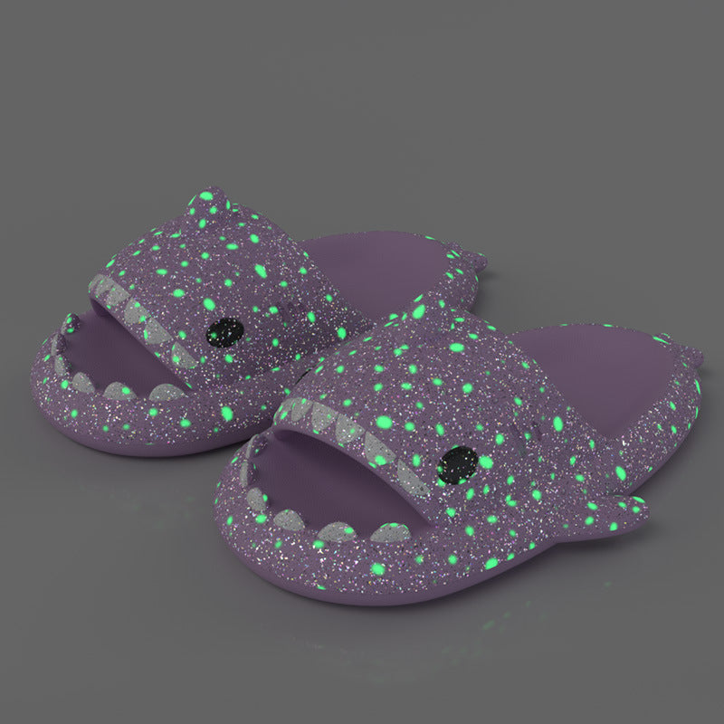 Shark Slippers with LED Light – Fun Starry Design