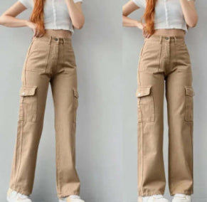 High Waist Cargo Pants – Casual Utility Trousers