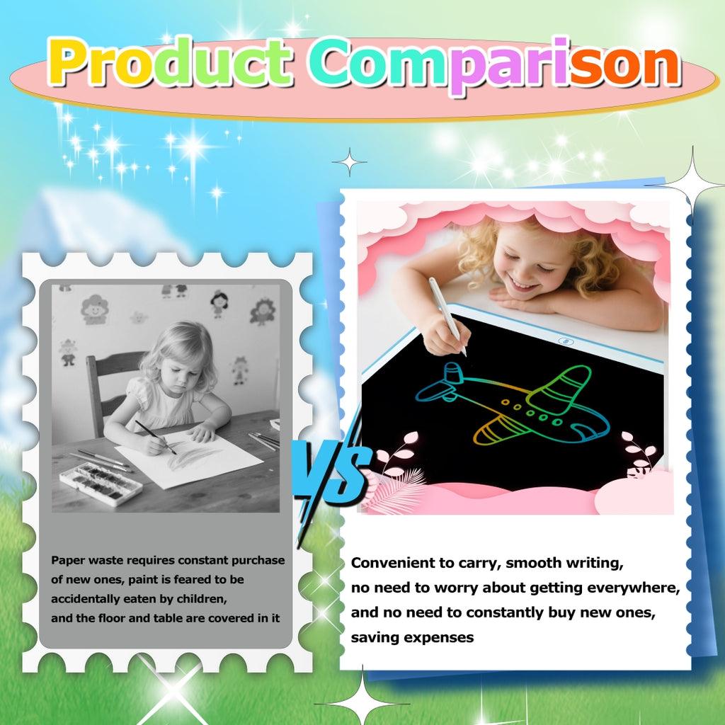 Kids LCD Drawing Tablet – 20” Colorful Reusable Doodle Board