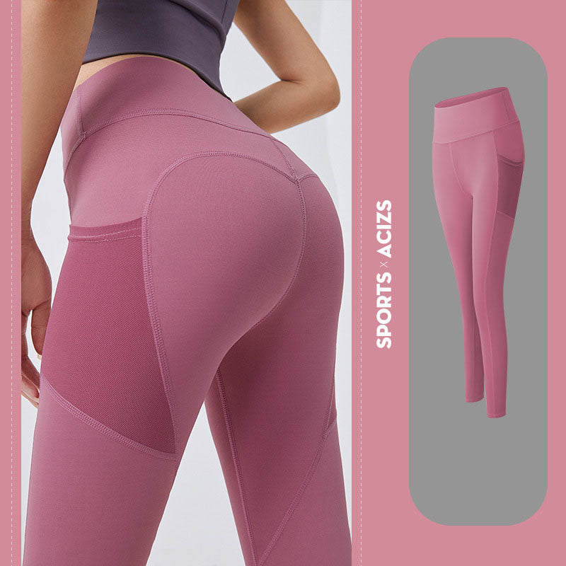 High Waist Leggings with Pockets – Tummy Control Fit
