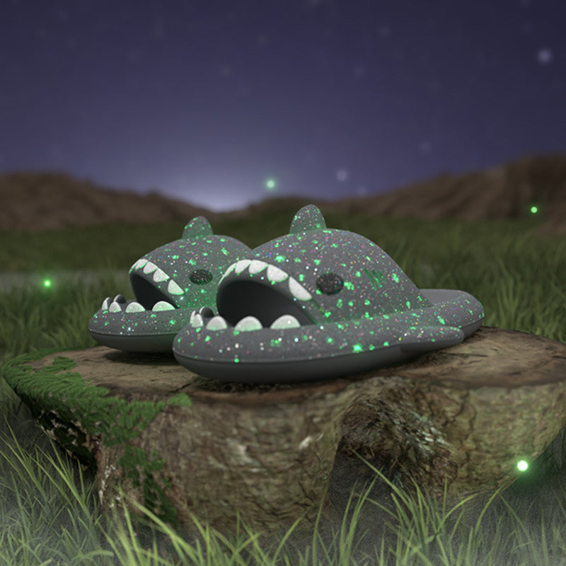 Shark Slippers with LED Light – Fun Starry Design