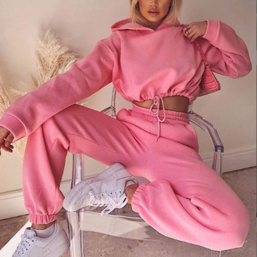 Women’s 2-Piece Tracksuit – Long Sleeve Hoodie Set