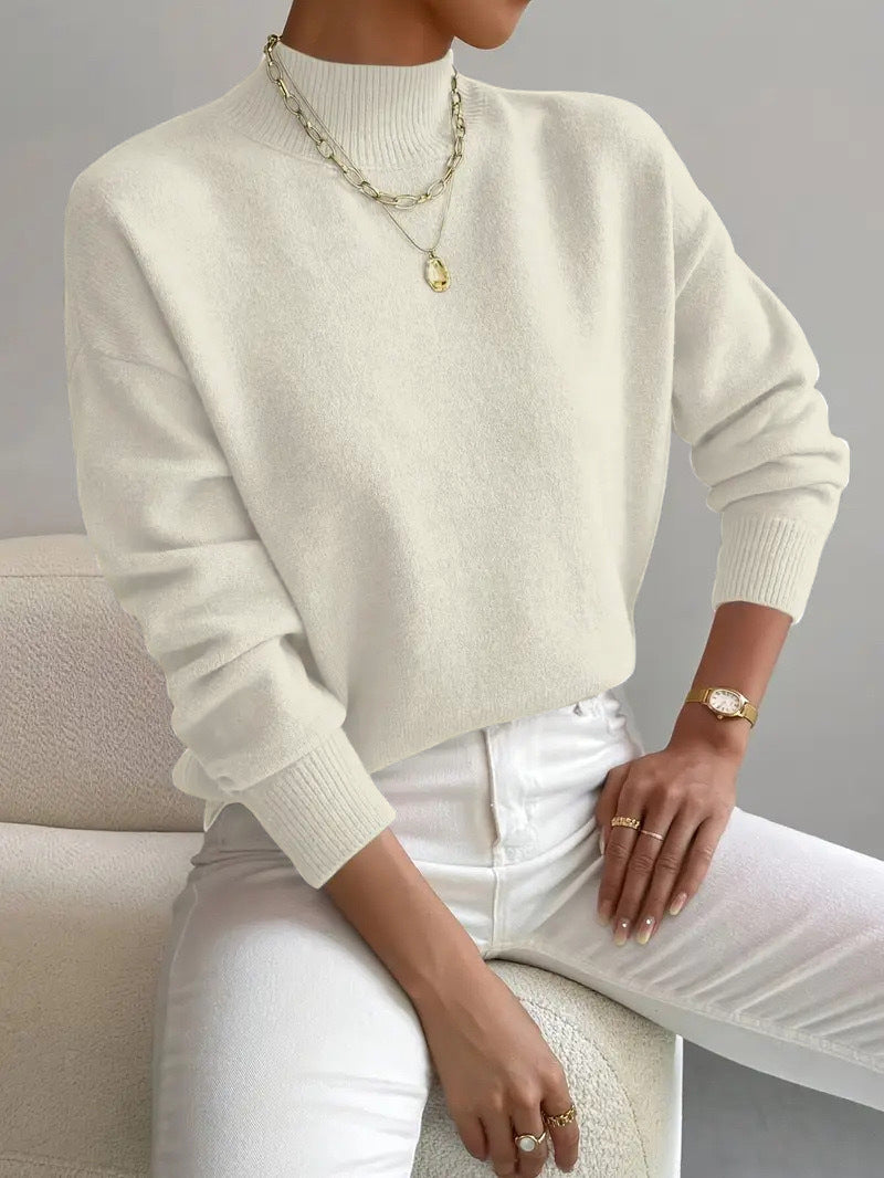 Oversized Striped Sweater – Cozy Long Sleeve Knit Top